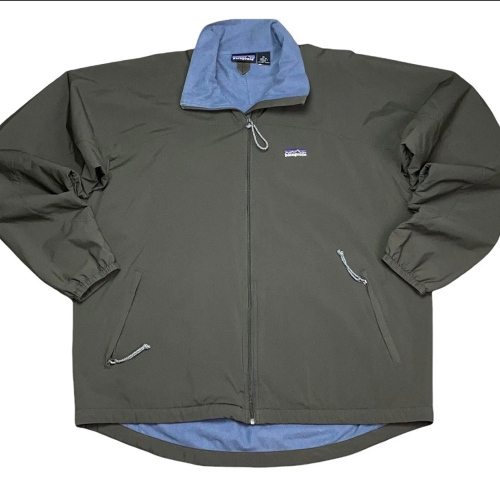 Vtg PATAGONIA Jacket 2003 Fleece Lined BURNT OLIVE GREEN A+ Color Men’s Large